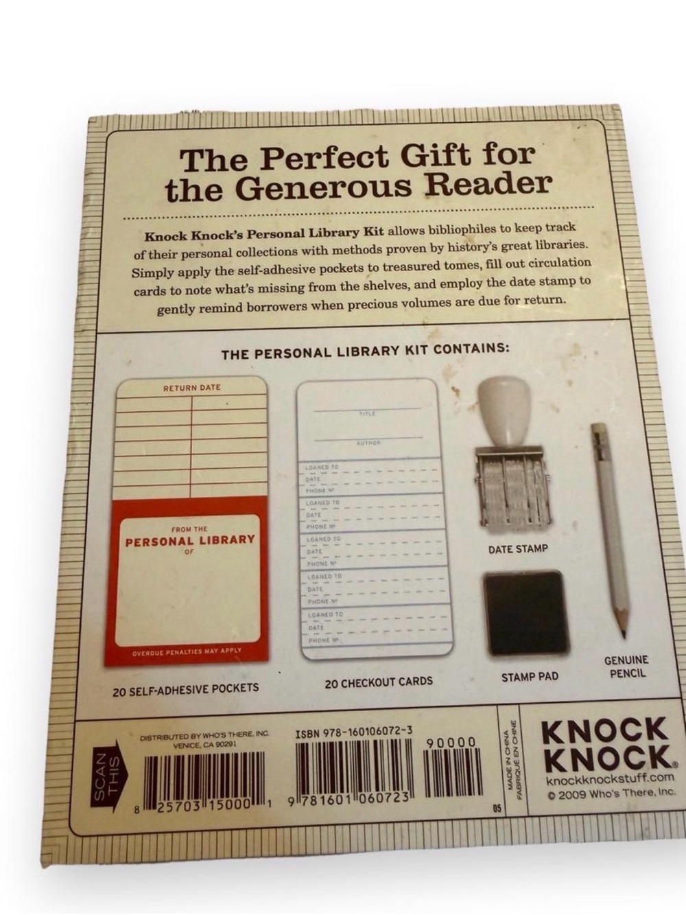 Personal Library Kit - White/Beige Library Checkout Set - Picture 2 of 2